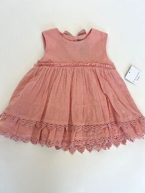 Tahari Baby NWT Peach Dress 12M